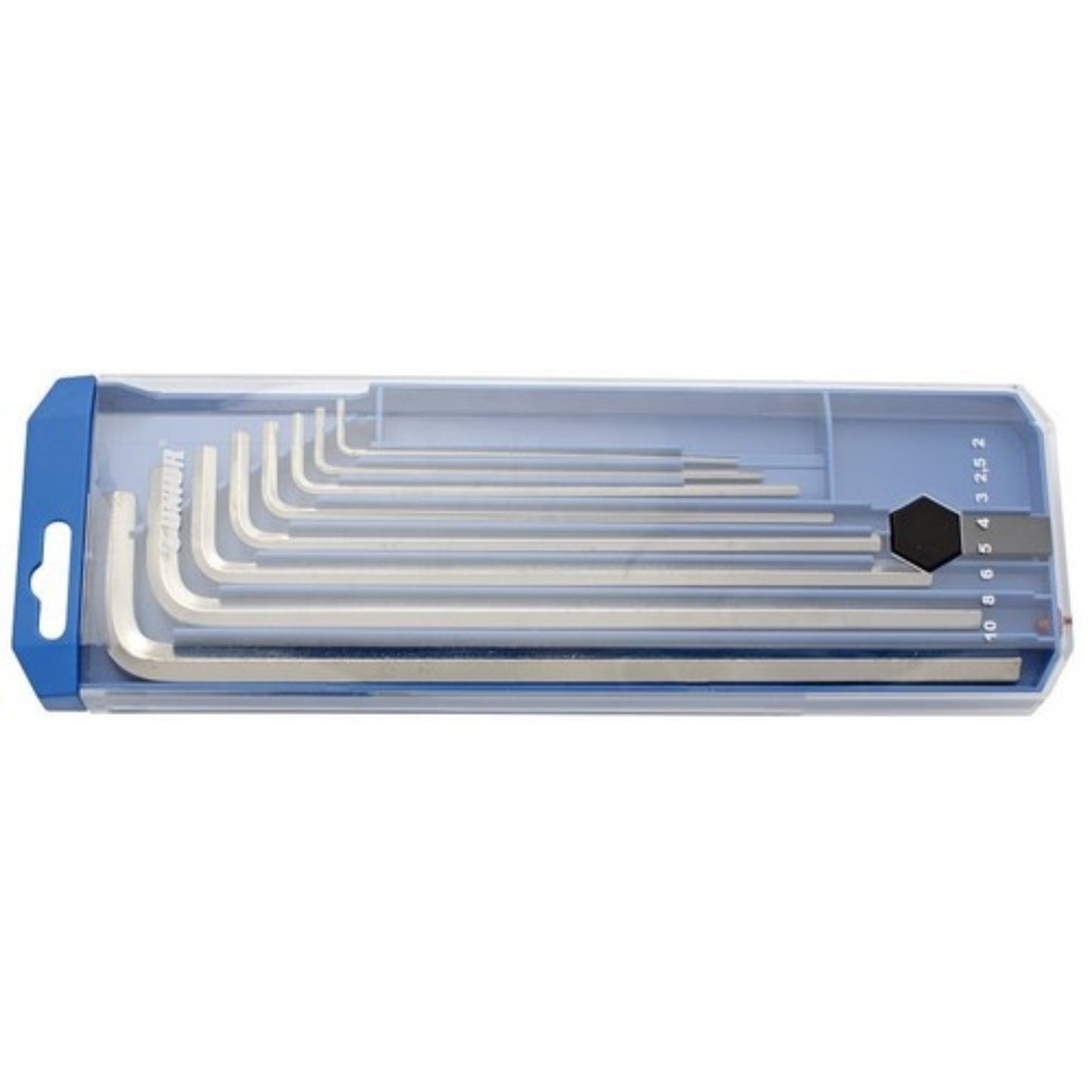 UNIOR Jeu de 8 clés 6 pans mâles longues en boîte plastique Clé, OUTIL A MAIN RANGESTOCK