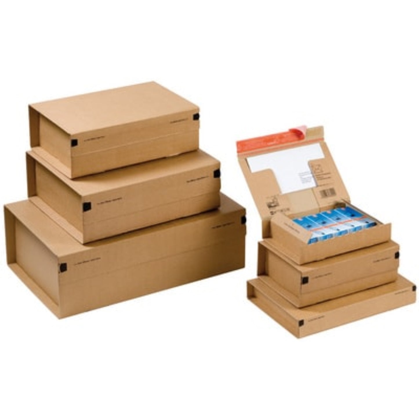 COLOMPAC Carton d'expédition de paquets POSTE (lot de 20) Carton pour expédition, EMBALLAGE & EXPEDIT. RANGESTOCK