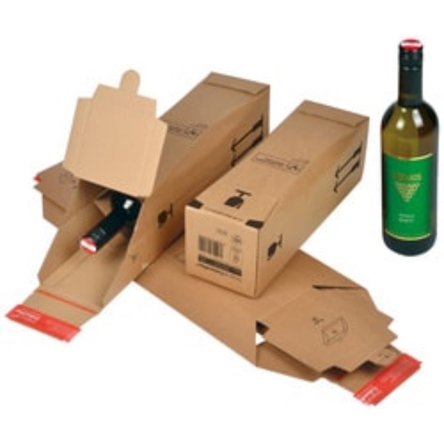 COLOMPAC Emballage bouteille en carton (lot de 10) Carton pour expédition, EMBALLAGE & EXPEDIT. RANGESTOCK