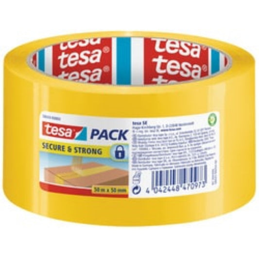 TESA  Adhésif emballage Secure & Strong jaune  EMBALLAGE & EXPEDIT., Ruban adhésif d'emballage RANGESTOCK