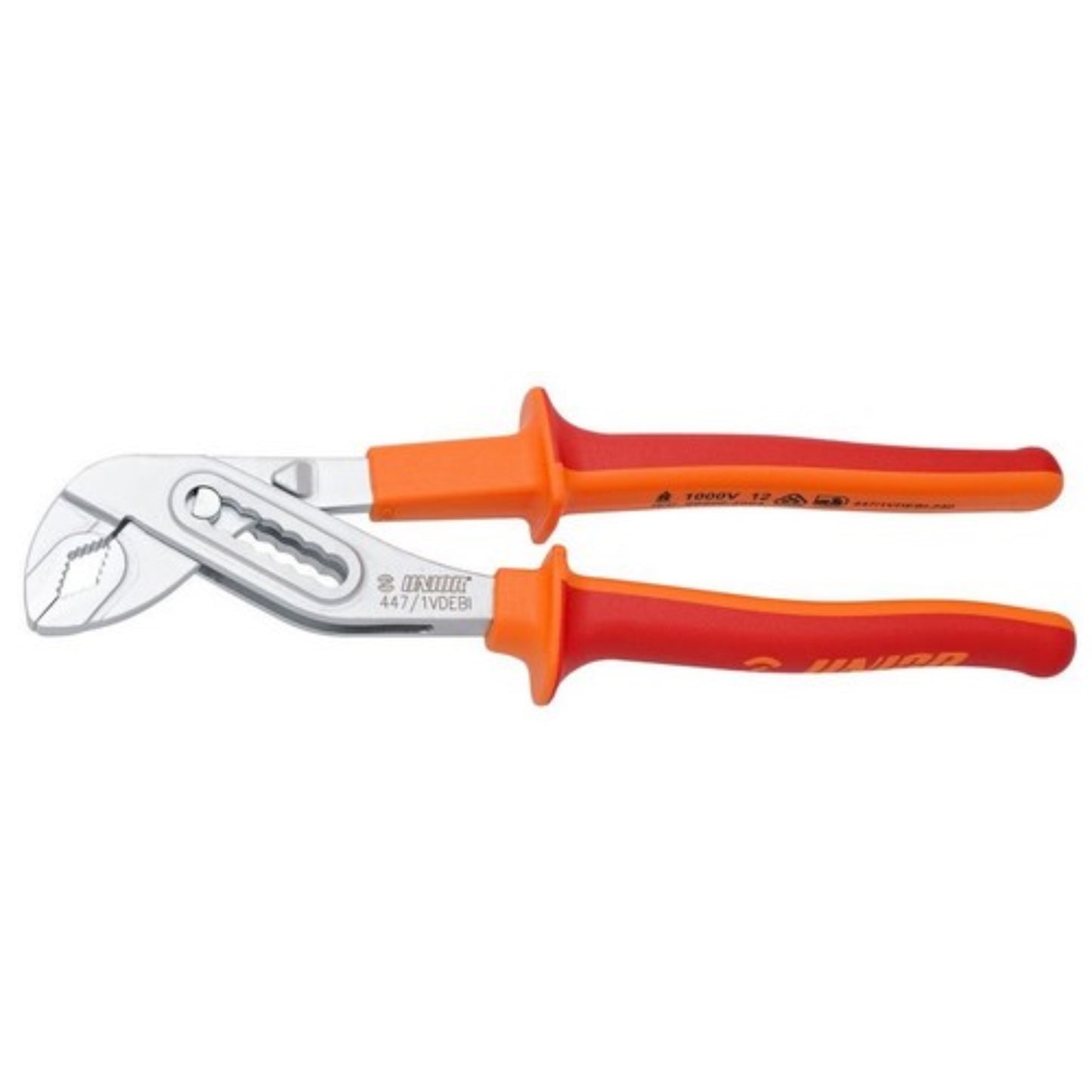 UNIOR Pince multiprise entrepassée double crémaillère gainage BI isolée VDE OUTIL A MAIN, Pince RANGESTOCK