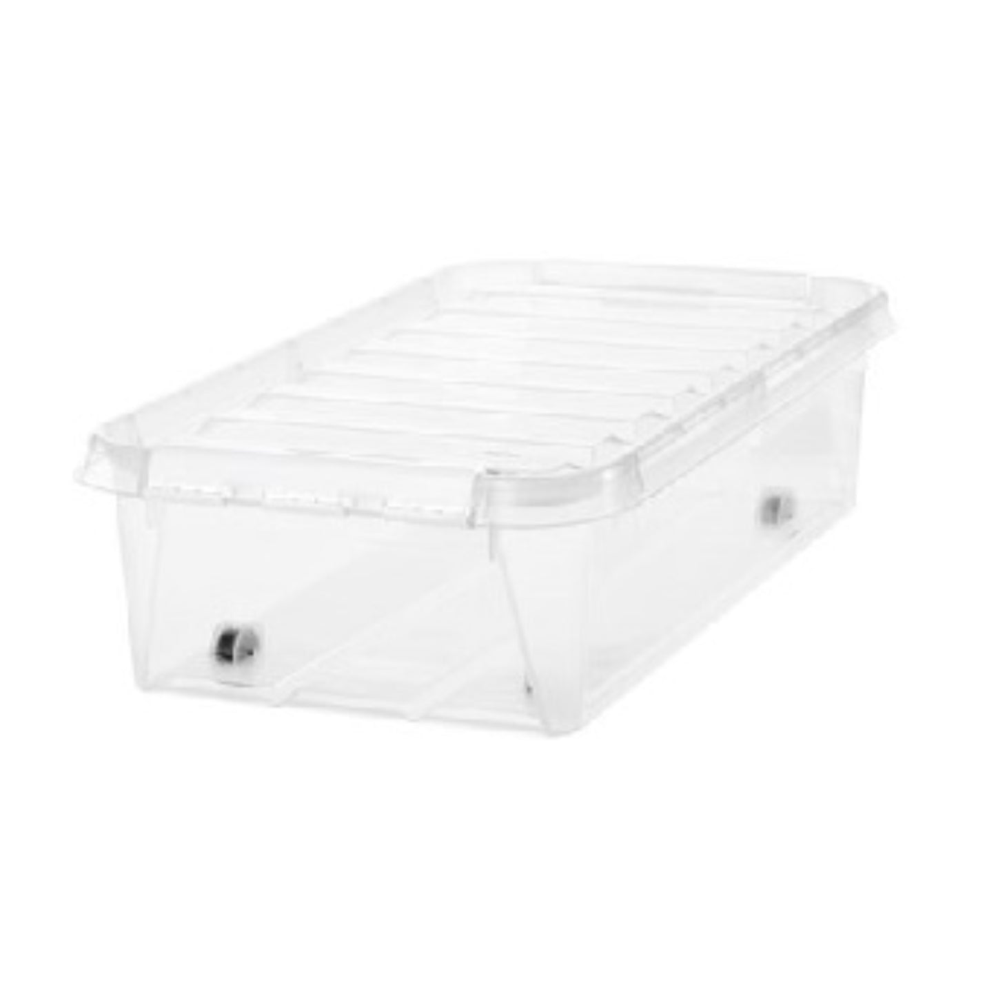 SMARTSTORE Boite plastique transparente plate avec roulettes 31L BOITE & BAC, boite plastique RANGESTOCK