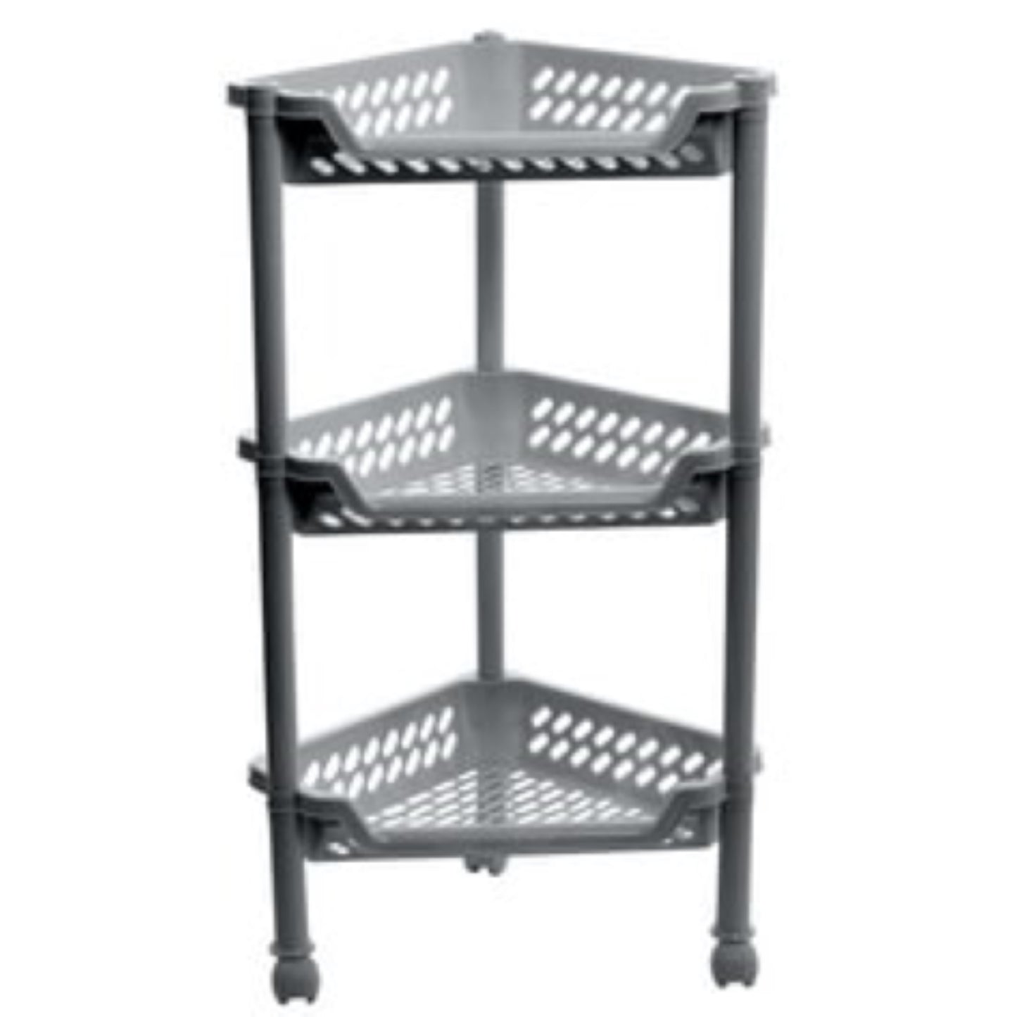 PLAST TEAM  Tour de rangement d'angle à roulettes  BOITE & BAC, Tour de rangement plastique RANGESTOCK