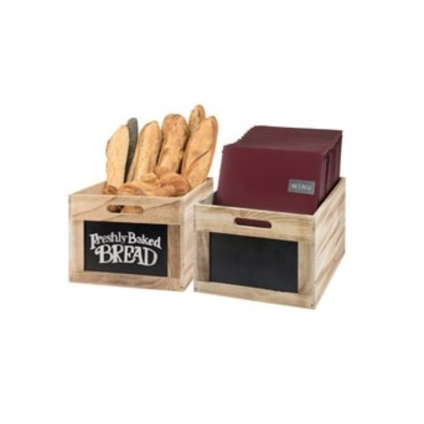 SECURIT Caisse en bois avec 2 ardoises BOITE & BAC, boite en bois RANGESTOCK