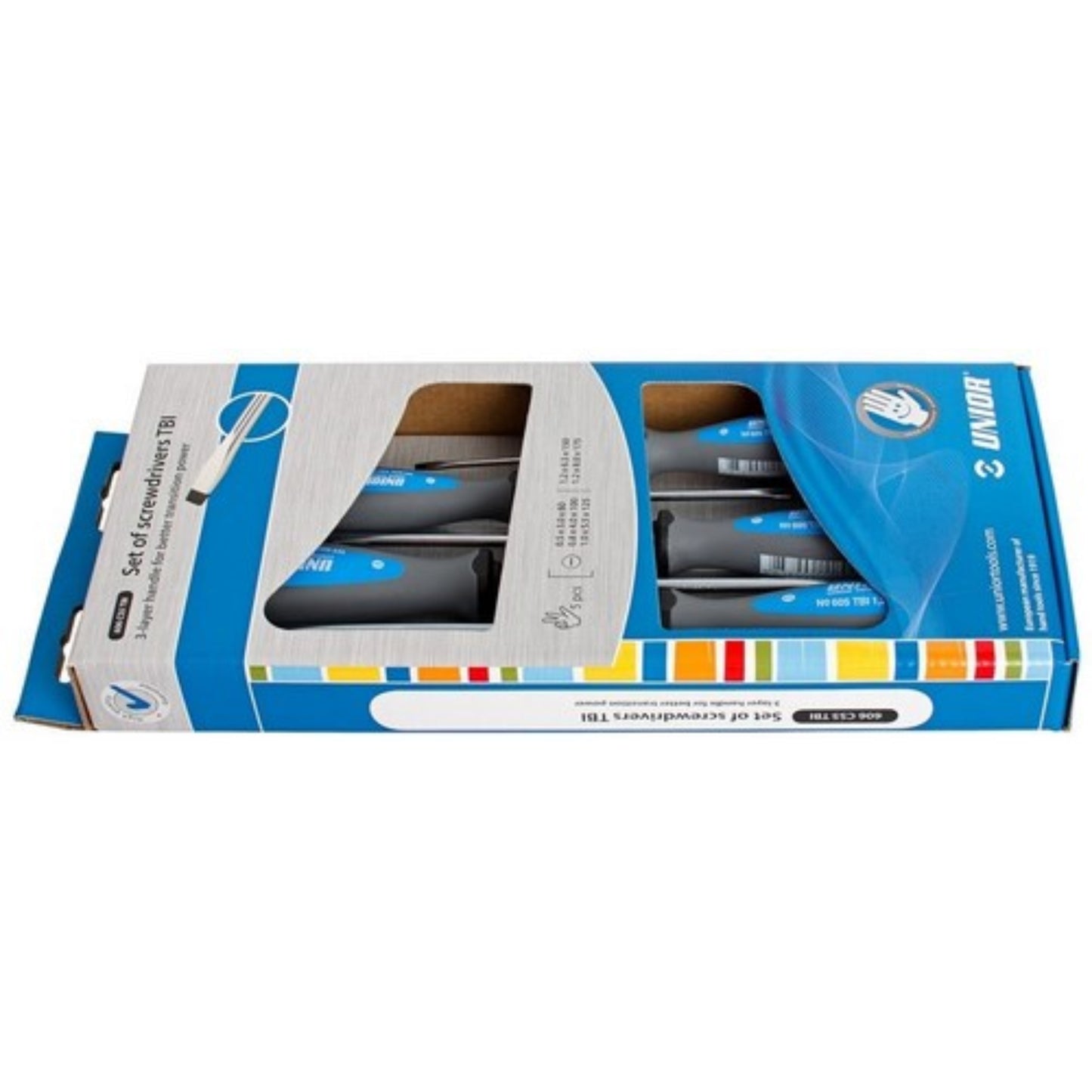 UNIOR Jeu de 5 tournevis à fente TBI OUTIL A MAIN, Tournevis RANGESTOCK