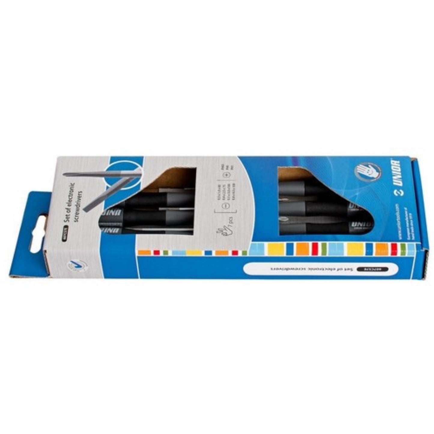 UNIOR Jeu de 7 tournevis électroniques 4 fentes + 3 Ph OUTIL A MAIN, Tournevis RANGESTOCK