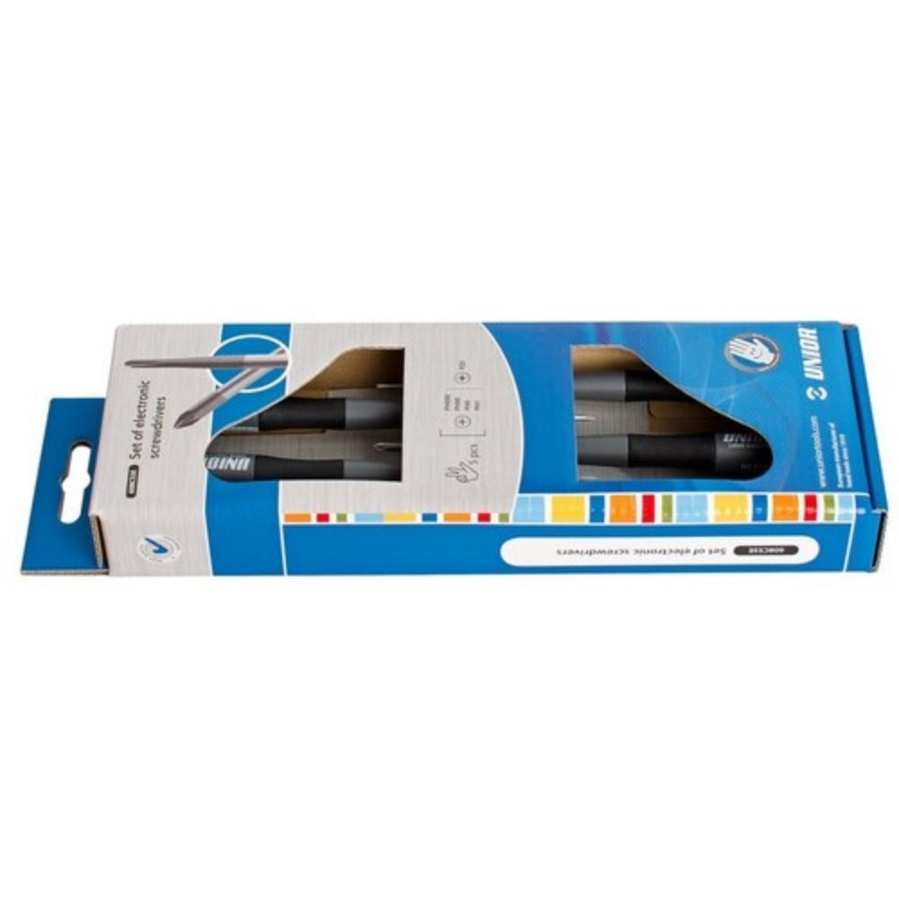 UNIOR Jeu de 5 tournevis électroniques pour vis cruciforme OUTIL A MAIN, Tournevis RANGESTOCK