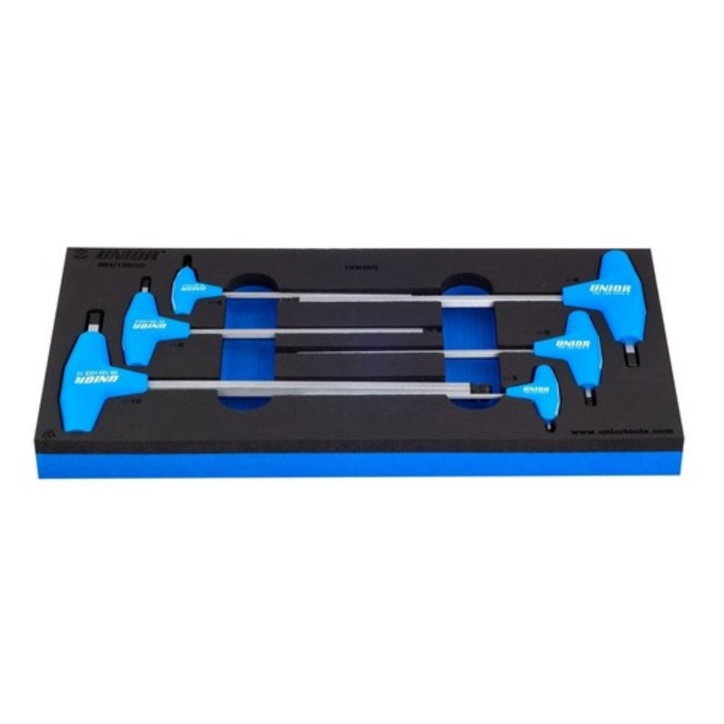 UNIOR Jeu de 6 clés mâles à poignée et embout sphérique hexagonale en module SOS Clé, OUTIL A MAIN RANGESTOCK