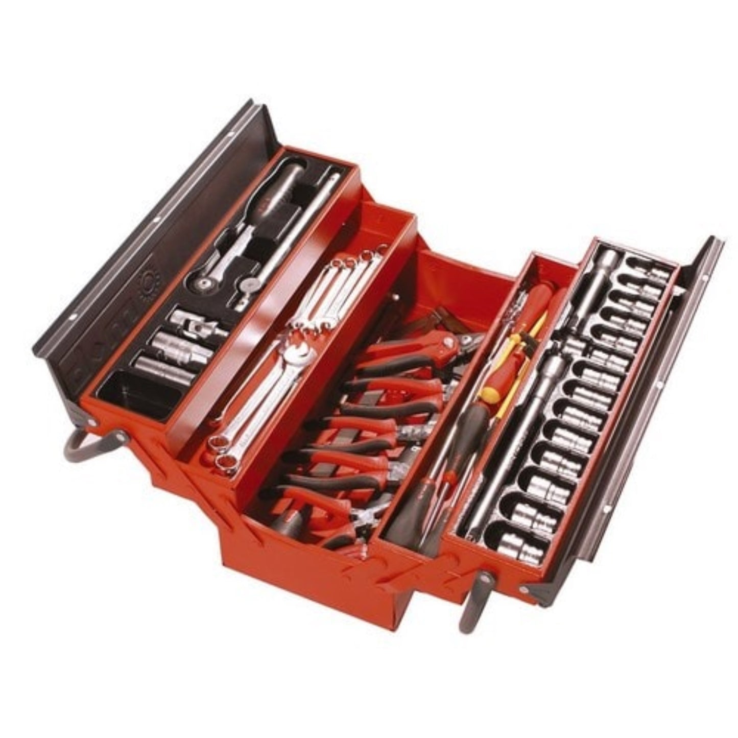 MOB OUTILLAGE Boite à outils métal 5 compartiments 70 pièces composition outillage, OUTIL A MAIN RANGESTOCK