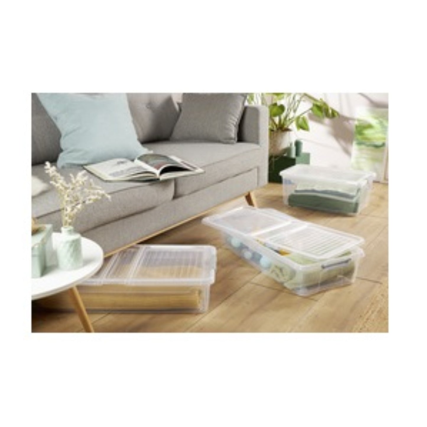KEEEPER Boite de rangement sous lit en plastique transparent 33L 33L, bac avec roulette, bac rangement sous lit, BOITE & BAC, boite de rangement dessous lit, boite de rangement sous lit, boite plastique, boite plastique avec roulette, boite plastique plate, boite plastique rangement sous lit RANGESTOCK
