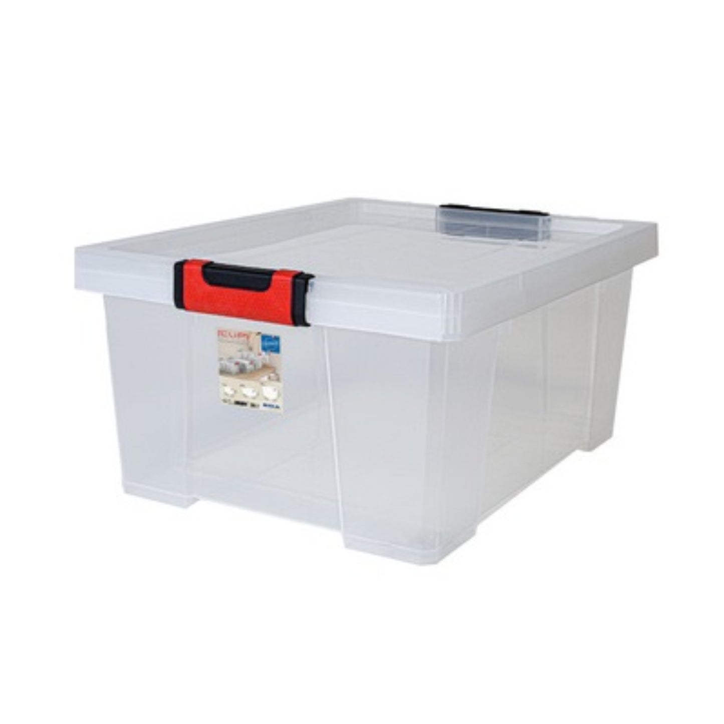 EDA Boite de rangement transparente CLIPSTOCK 30L BOITE & BAC, boite plastique RANGESTOCK