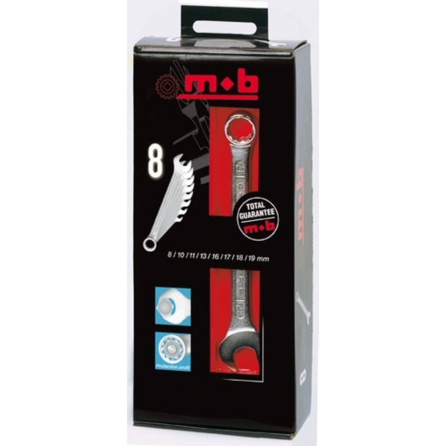MOB OUTILLAGE Clés mixtes - X8 en coffret - 8 à 24 mm Clé, OUTIL A MAIN RANGESTOCK