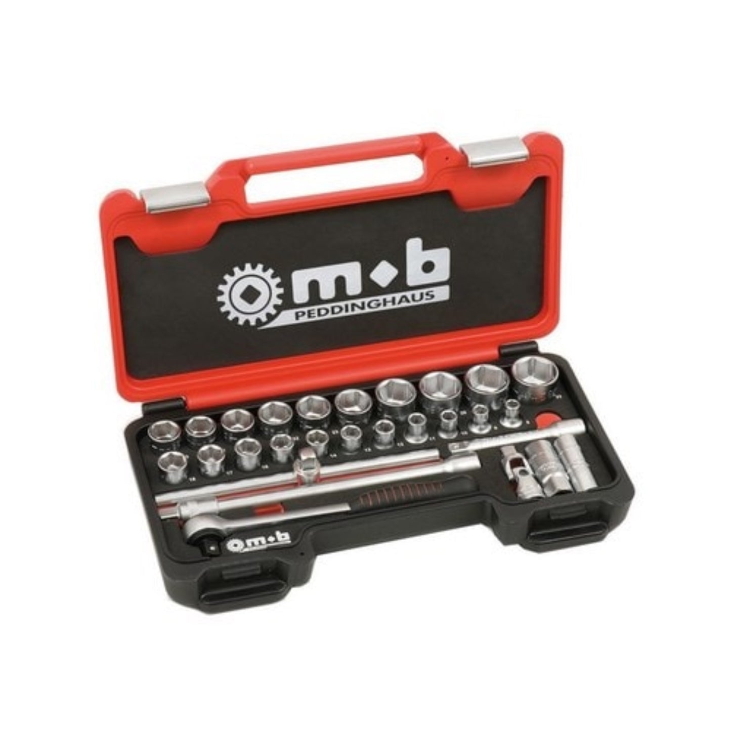 MOB OUTILLAGE Coffret outillage 1/2" (8 à 32mm) 6 pans cliquet rond - 28 pièces composition outillage, OUTIL A MAIN RANGESTOCK