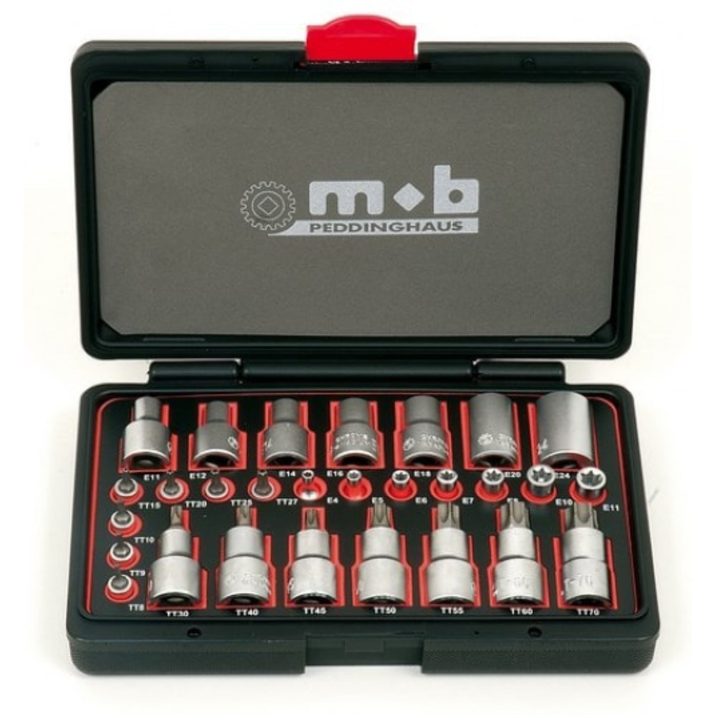 MOB OUTILLAGE Coffret outillage douilles TORX 1/4" - 1/2" - 28 pièces composition outillage, OUTIL A MAIN RANGESTOCK