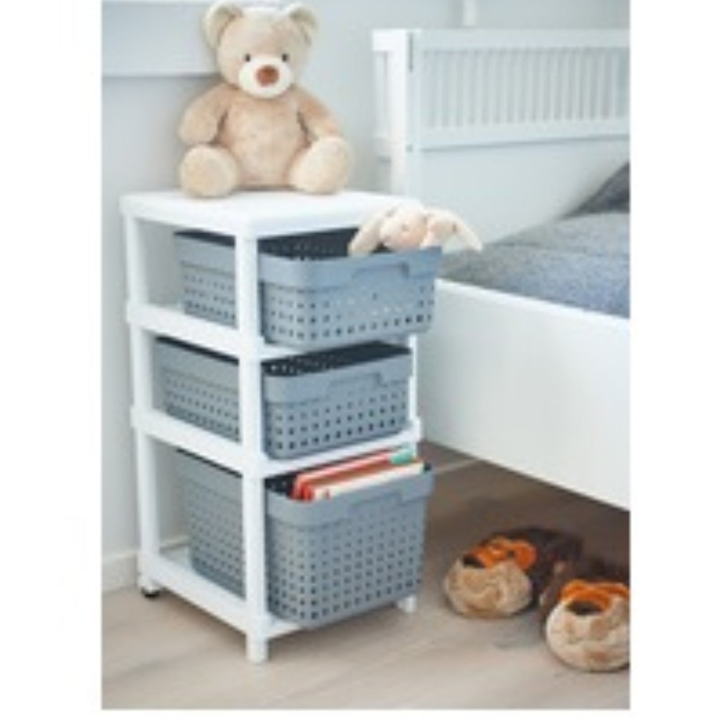 NHG Tour 3 niveaux pour bacs de rangement BOITE & BAC, Tour de rangement plastique RANGESTOCK