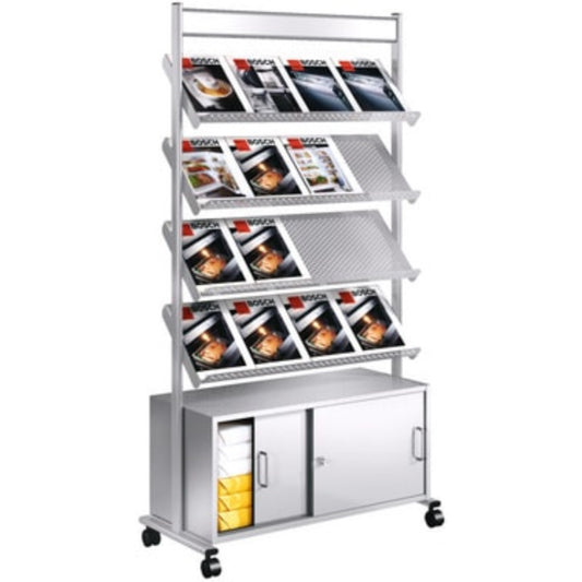  KERKMANN  Etagère à prospectus 4 tablettes et armoire  ETAGERE, Etagère métallique RANGESTOCK