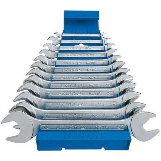  UNIOR  Jeu de 12 clés plates à fourches sur présentoir métal  Clé, OUTIL A MAIN RANGESTOCK