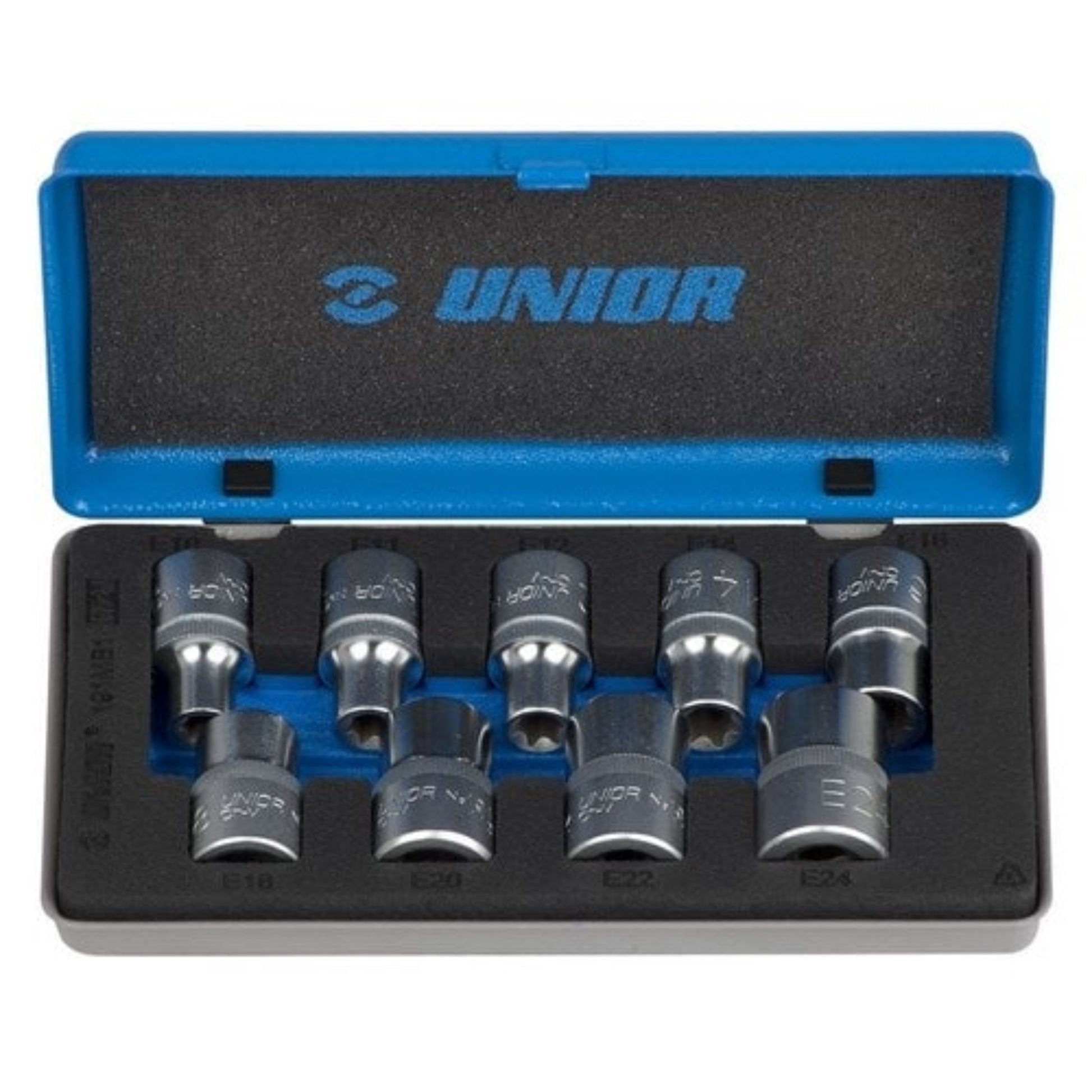 UNIOR  Coffret douille femelle Torx 1/2" 9 pièces  Douille, OUTIL A MAIN RANGESTOCK