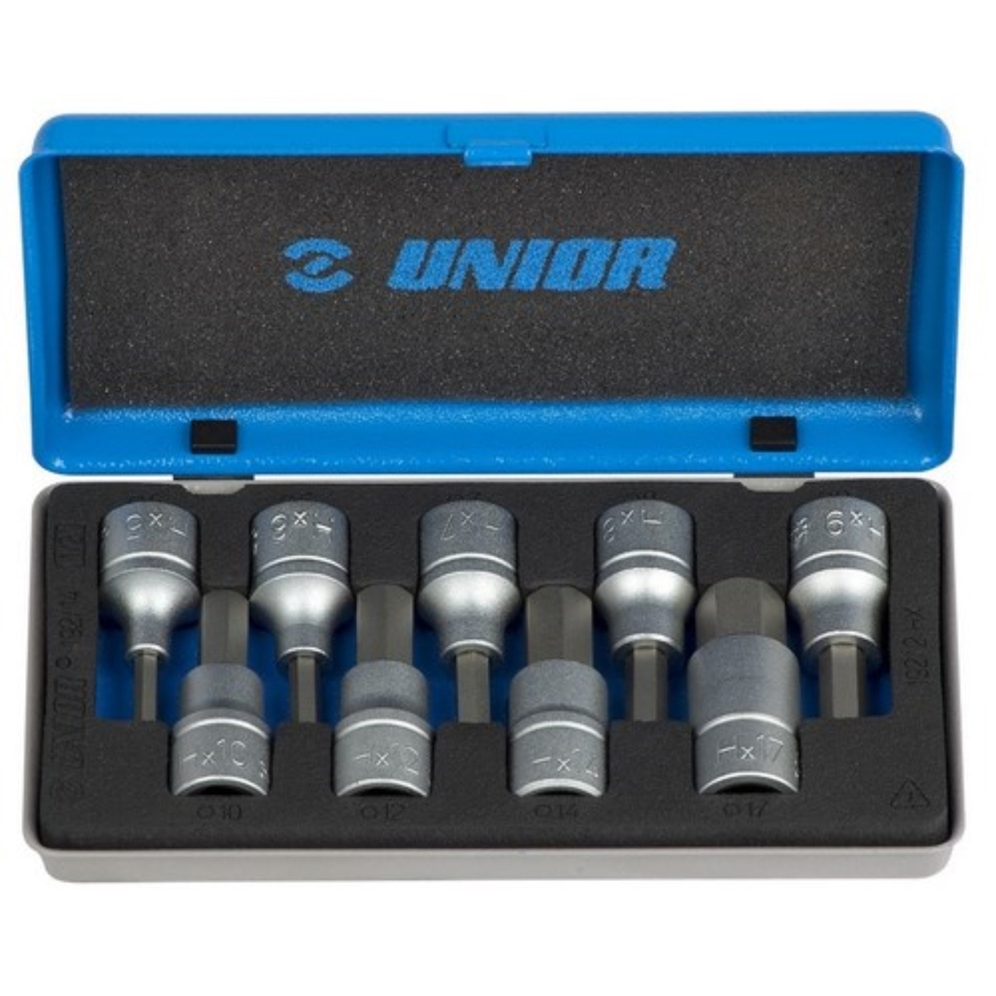  UNIOR  Jeu de douilles tournevis 6 pans 1/2" 9 pièces  Douille, OUTIL A MAIN RANGESTOCK