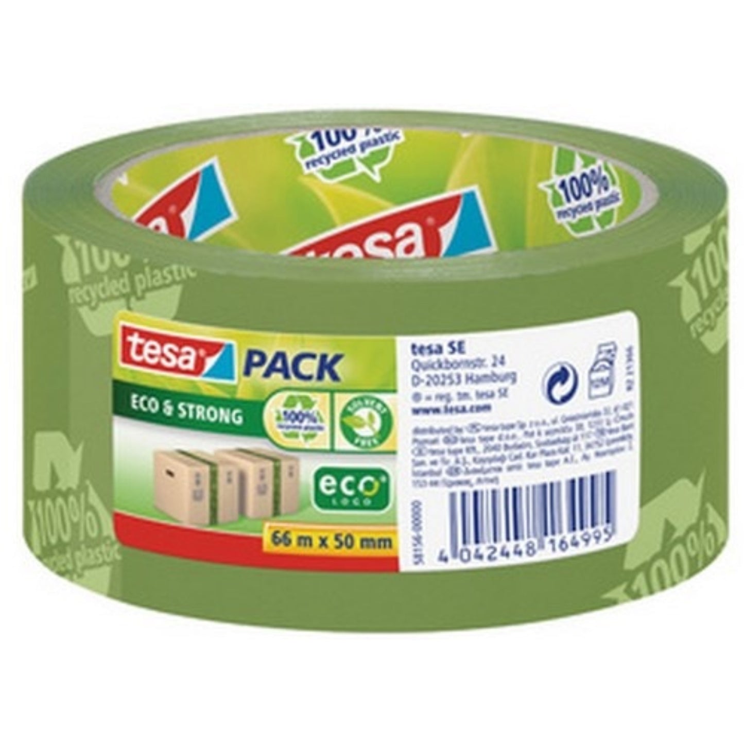  TESA  Ruban adhésif TESA imprimé 100% recycled plastic 50mmx66m  EMBALLAGE & EXPEDIT., Ruban adhésif d'emballage RANGESTOCK