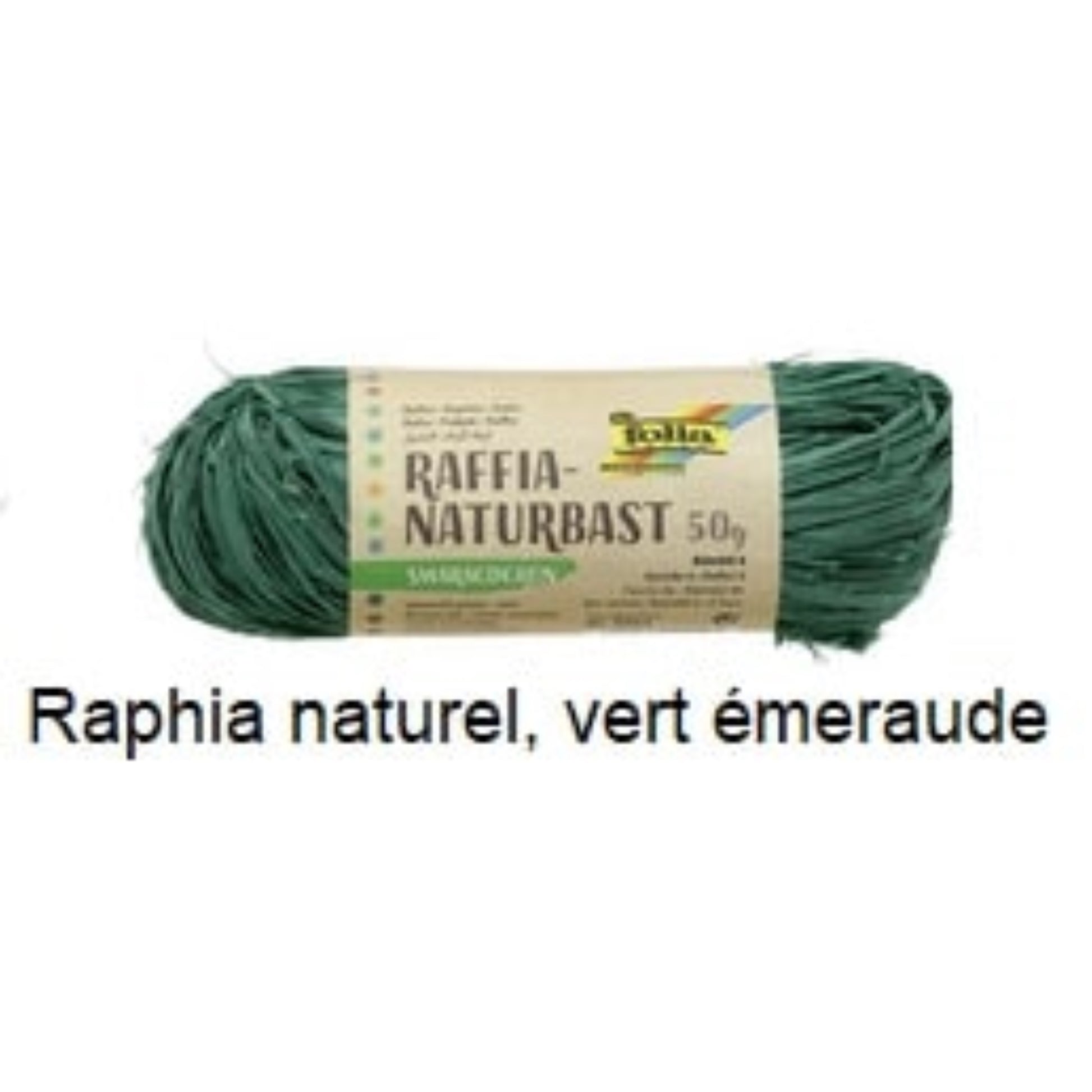  FOLIA  Bobine de raphia naturel coloré  Bolduc & raphia, EMBALLAGE & EXPEDIT. RANGESTOCK