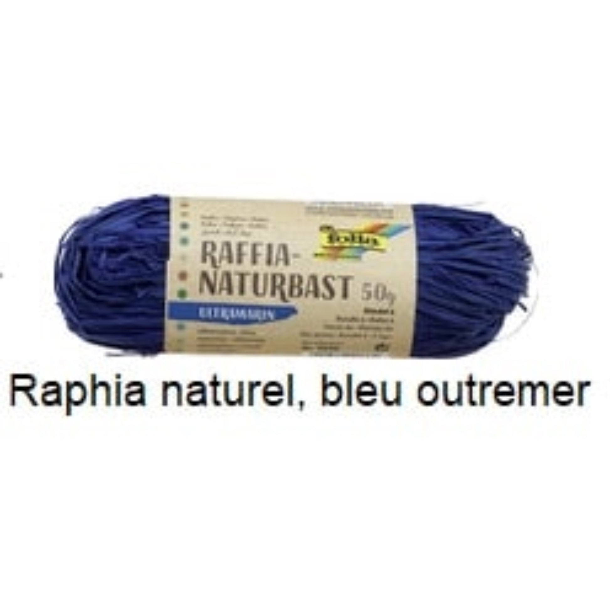  FOLIA  Bobine de raphia naturel coloré  Bolduc & raphia, EMBALLAGE & EXPEDIT. RANGESTOCK