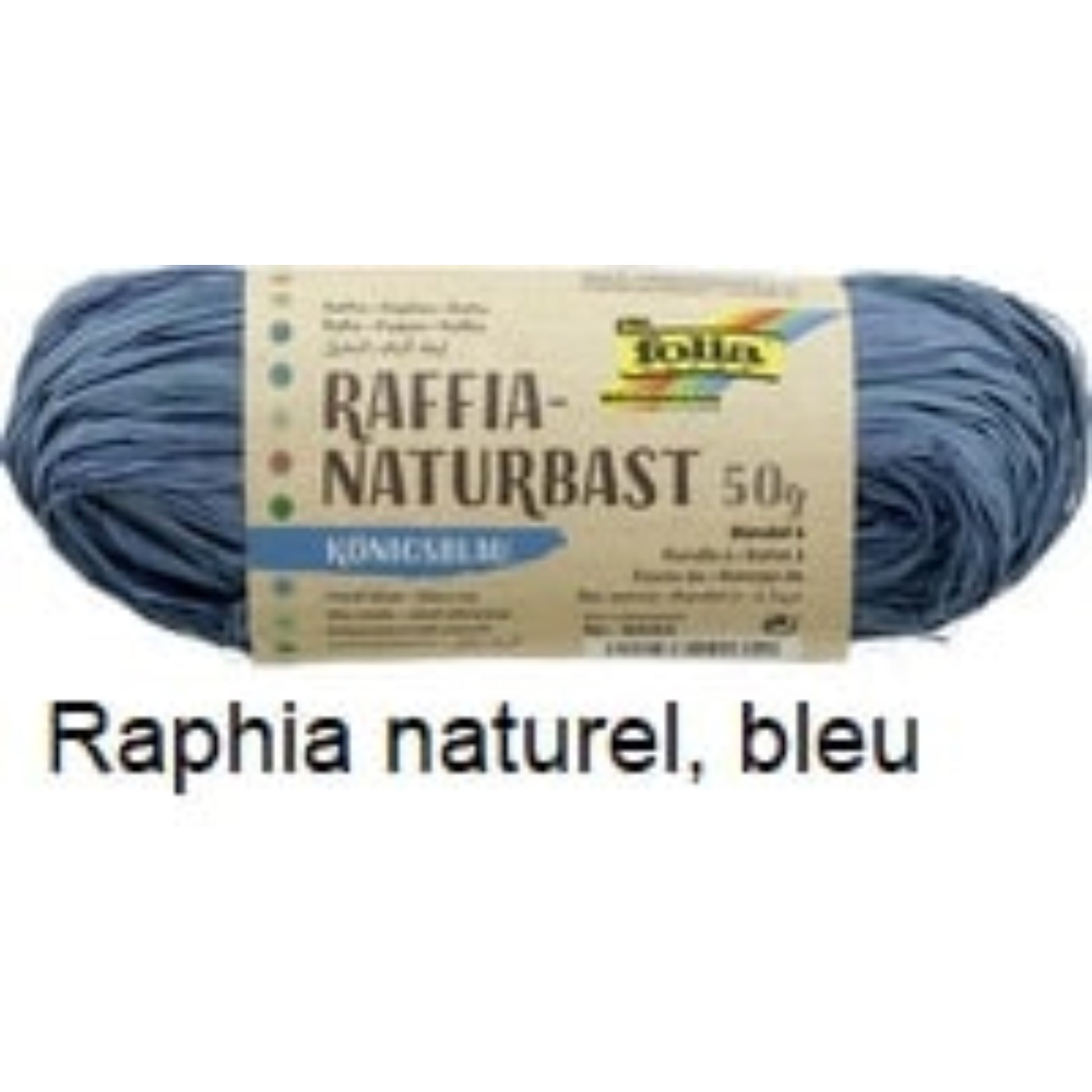  FOLIA  Bobine de raphia naturel coloré  Bolduc & raphia, EMBALLAGE & EXPEDIT. RANGESTOCK