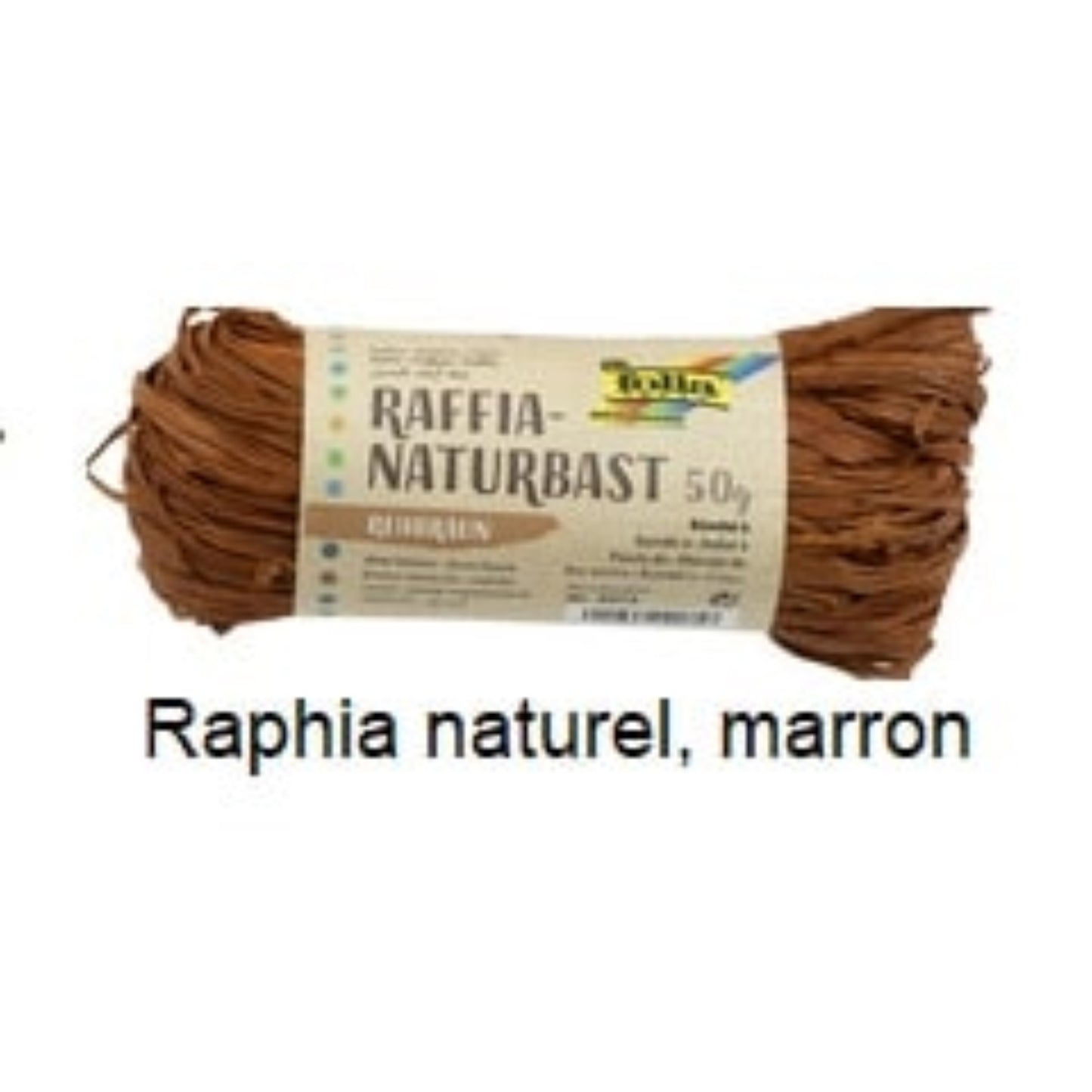  FOLIA  Bobine de raphia naturel coloré  Bolduc & raphia, EMBALLAGE & EXPEDIT. RANGESTOCK