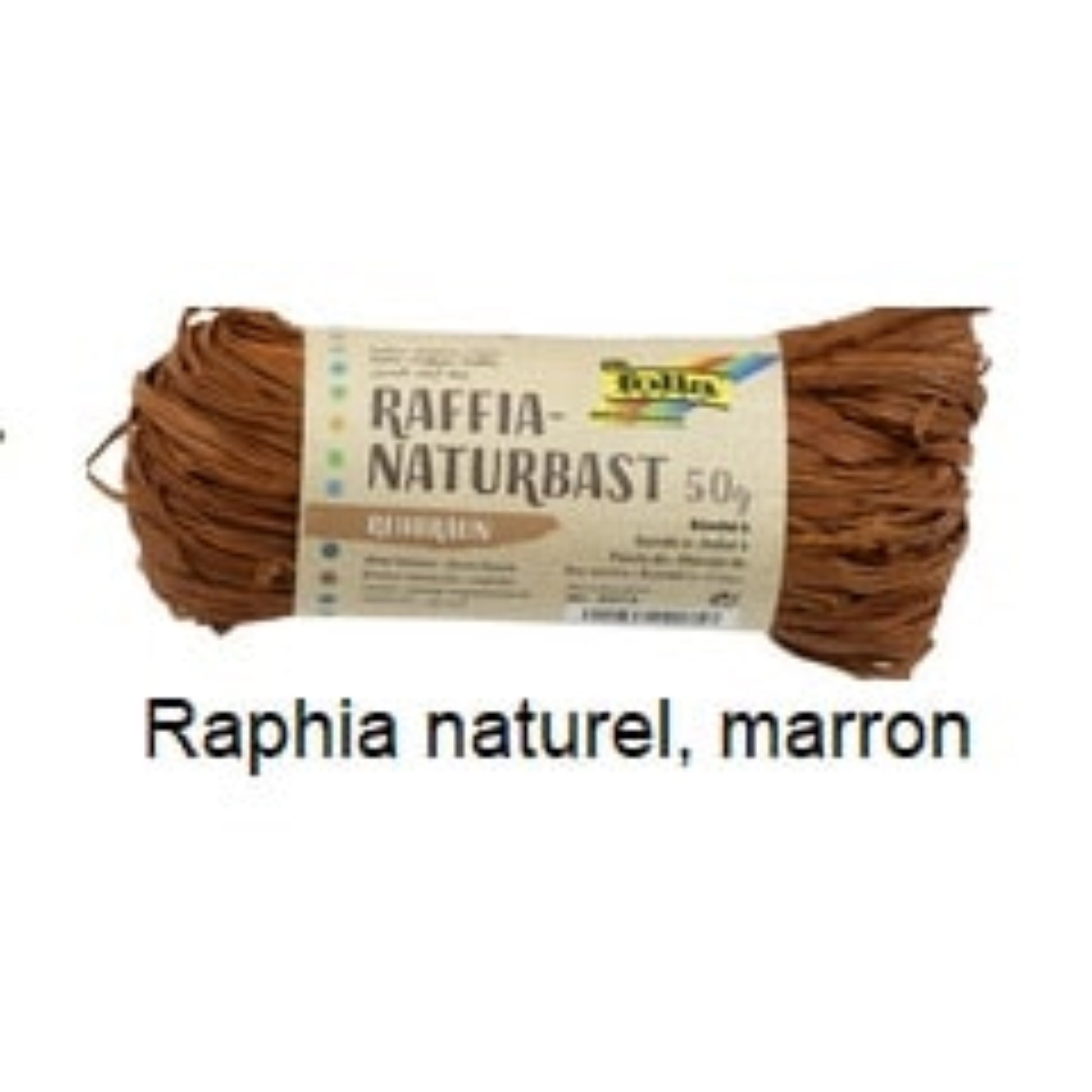 FOLIA  Bobine de raphia naturel coloré  Bolduc & raphia, EMBALLAGE & EXPEDIT. RANGESTOCK