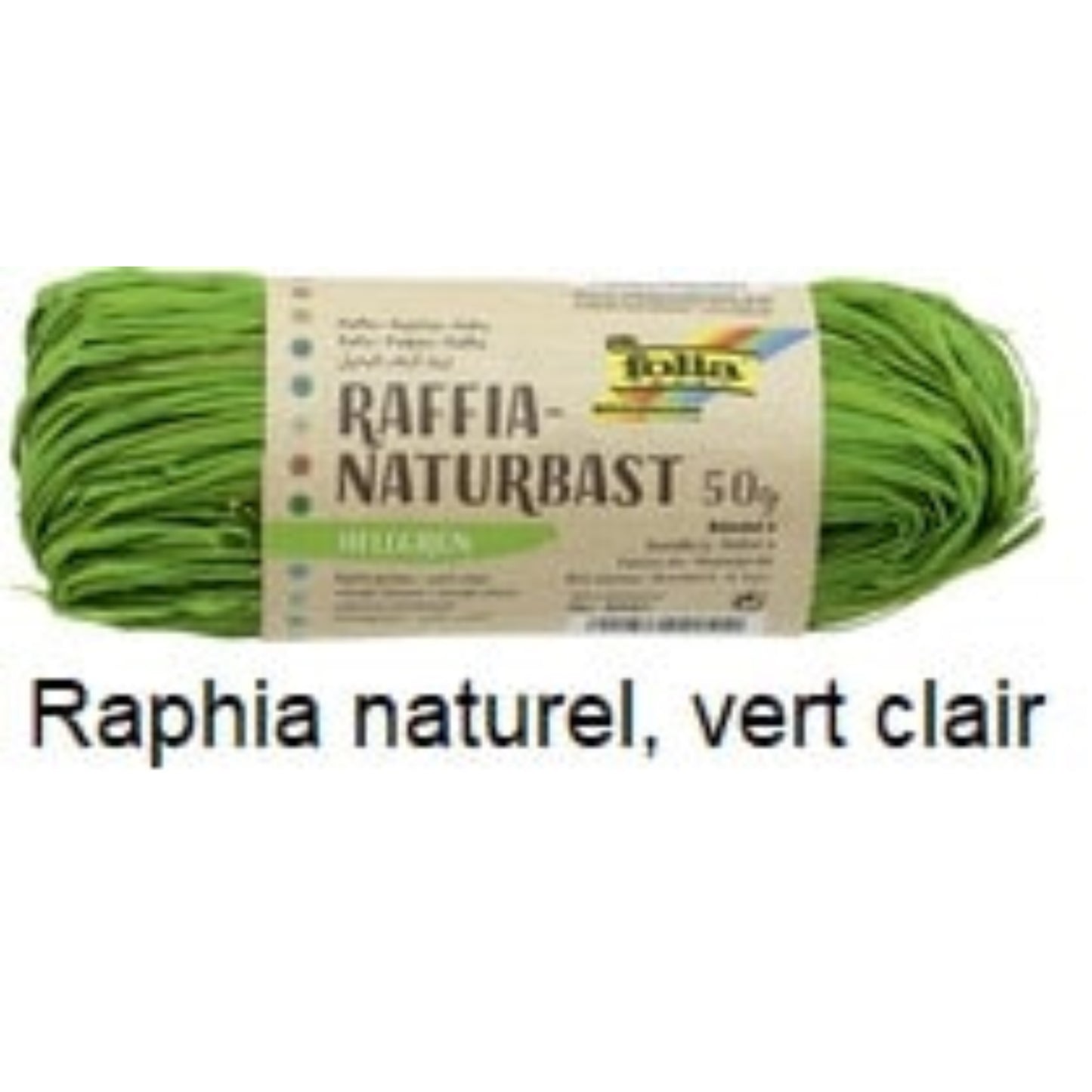  FOLIA  Bobine de raphia naturel coloré  Bolduc & raphia, EMBALLAGE & EXPEDIT. RANGESTOCK