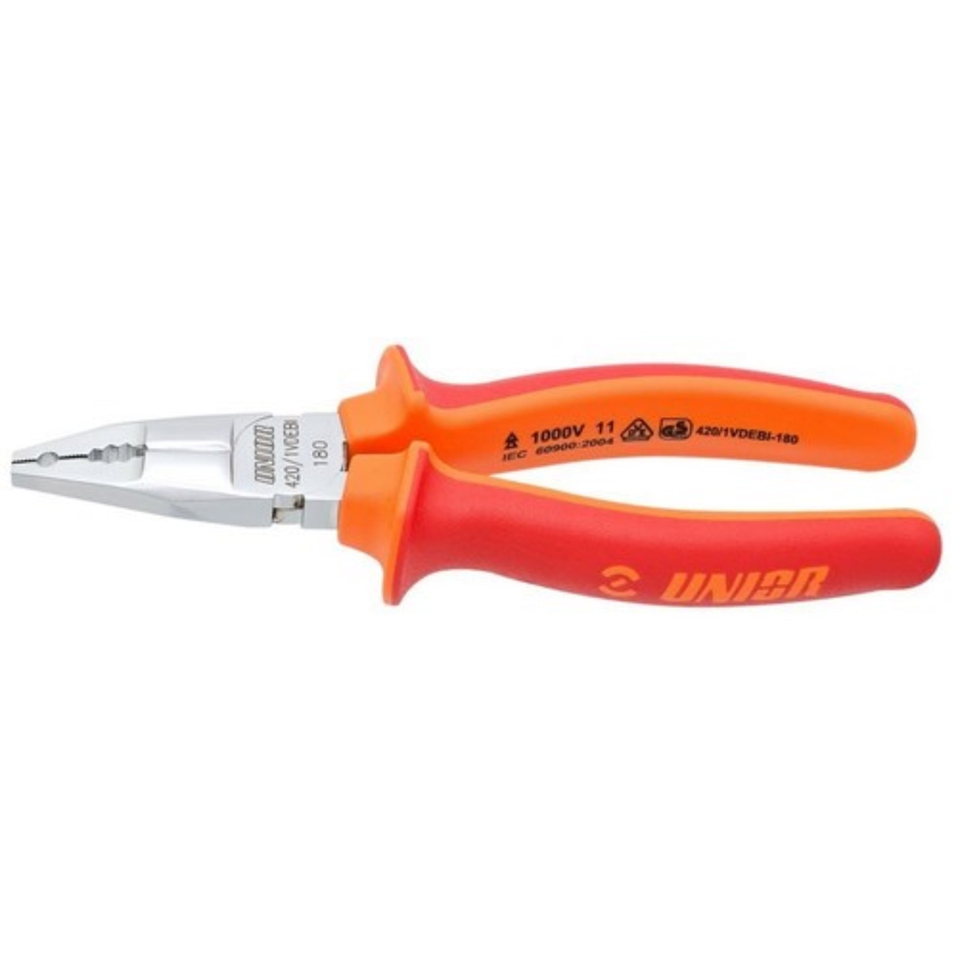  UNIOR  Pince universelle électricien gainage BI isolée VDE  OUTIL A MAIN, Pince RANGESTOCK