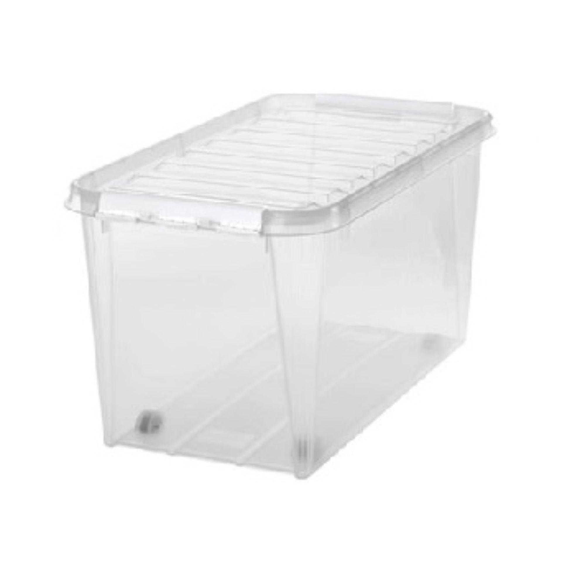 Boîte De Rangement Transparente Avec Roulettes Allibert Logic 50L - Polypropylène, Fermeture Clips
