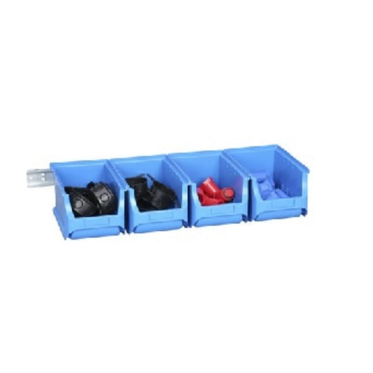  ALLIT  Lot de 4 bacs à bec taille 3 avec rail  support  Bac à bec, BOITE & BAC RANGESTOCK