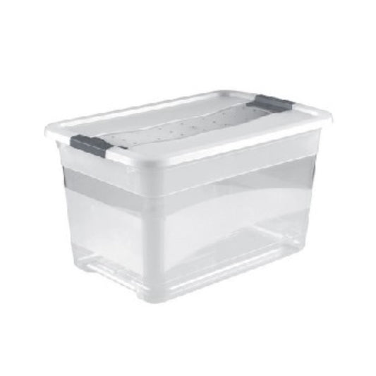 KEEEPER  Bac de rangement plastique 52L  Bac plastique avec couvercle, BOITE & BAC RANGESTOCK
