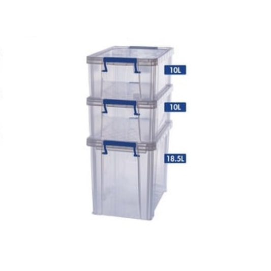  FELLOWES  Lot 3 boites plastiques 2x10L - 1x18,5L  BOITE & BAC, Lot boite plastique RANGESTOCK