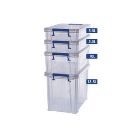  FELLOWES  Lot 4 boites plastiques 2x5,5L - 1x10L - 1x18,5L  BOITE & BAC, Lot boite plastique RANGESTOCK
