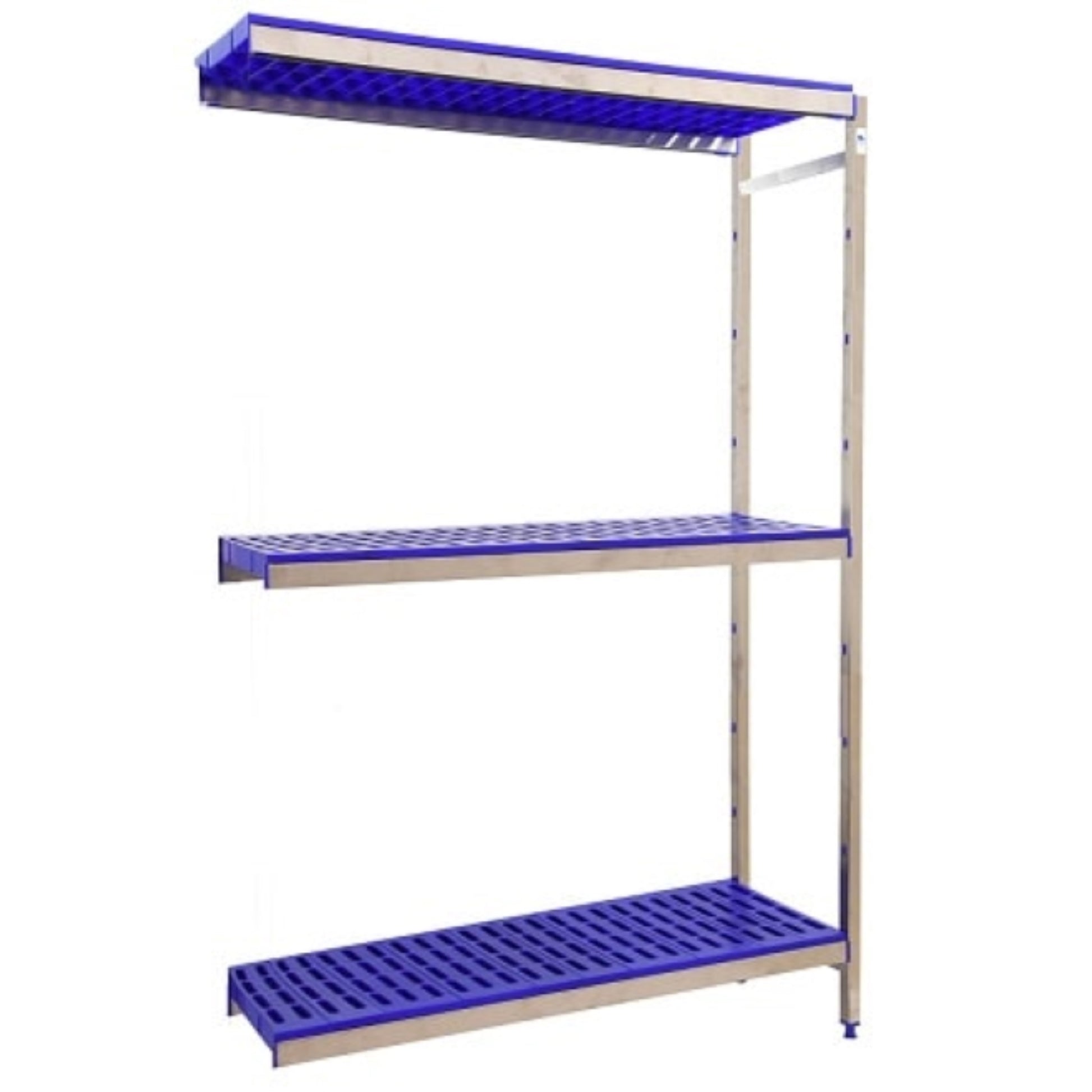  SIMON RACK  Etagère inox hauteur 1600mm 3 niveaux en plastique  ETAGERE, Etagère inox / plastique RANGESTOCK
