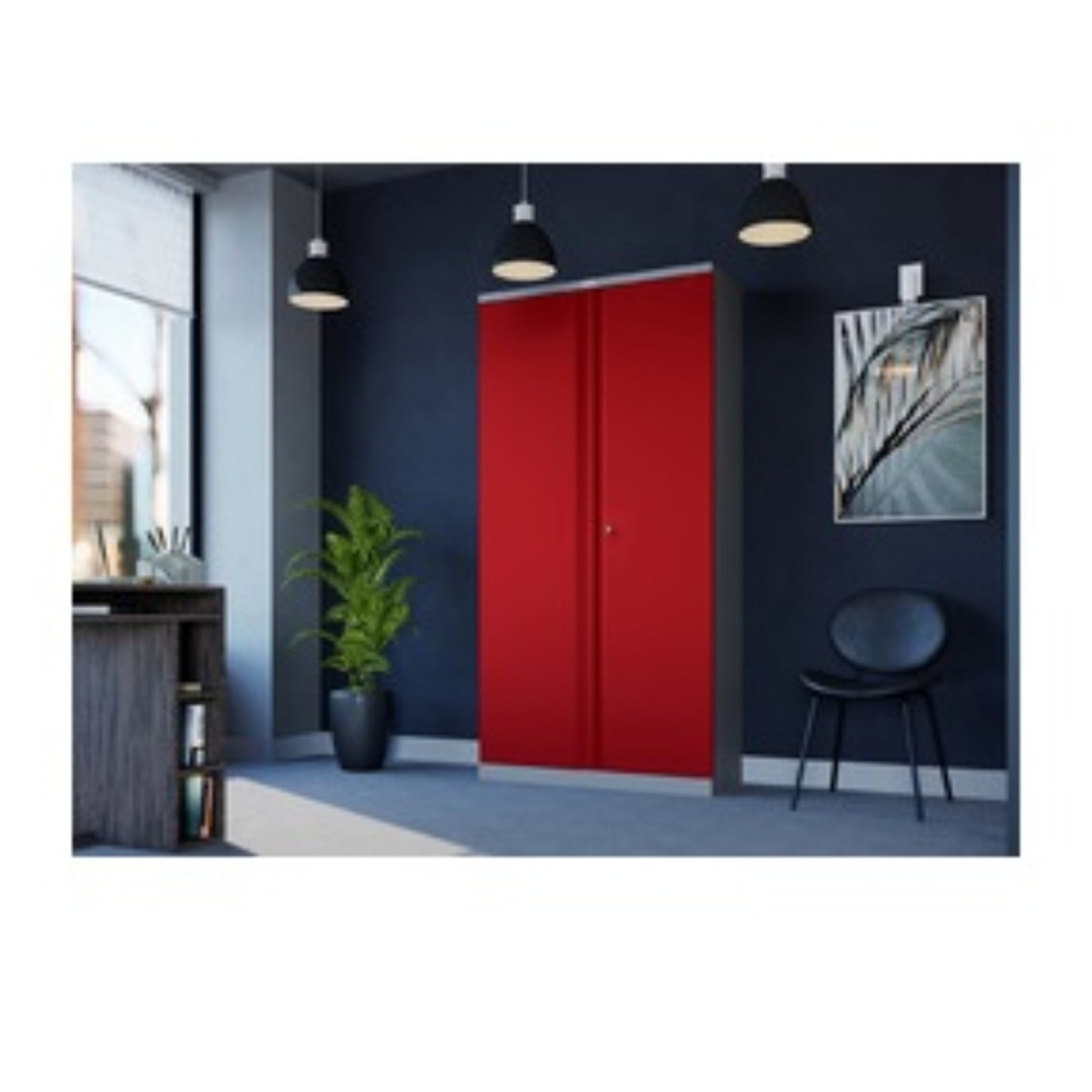  PHOENIX  Armoire métallique de bureau - 4 niv - (H)1830 x (L)915 x (P)370mm  ARMOIRE, Armoire métal porte battante RANGESTOCK