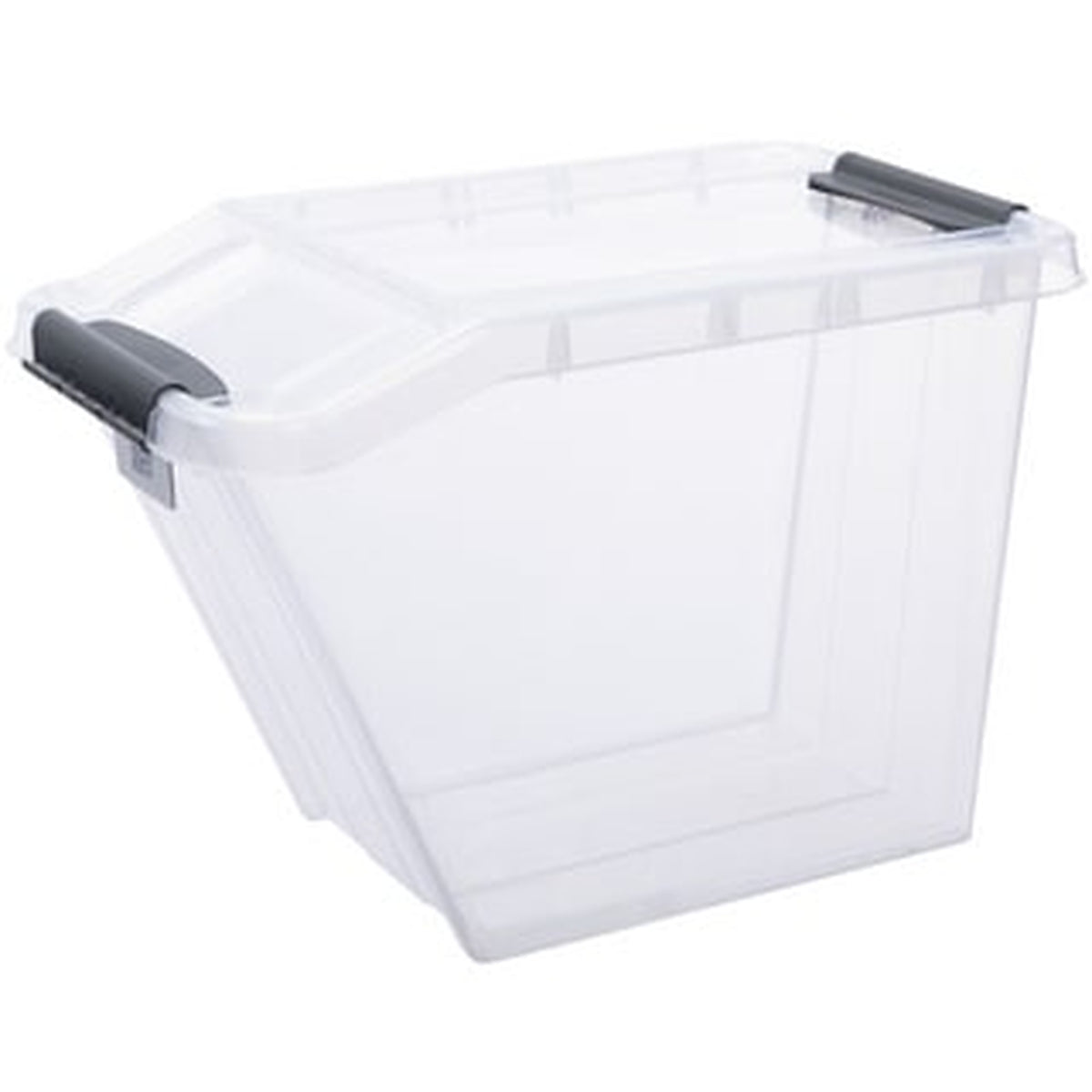  PLAST TEAM  Bac plastique avec couvercle à rabat 58L  Bac plastique avec couvercle, BOITE & BAC RANGESTOCK