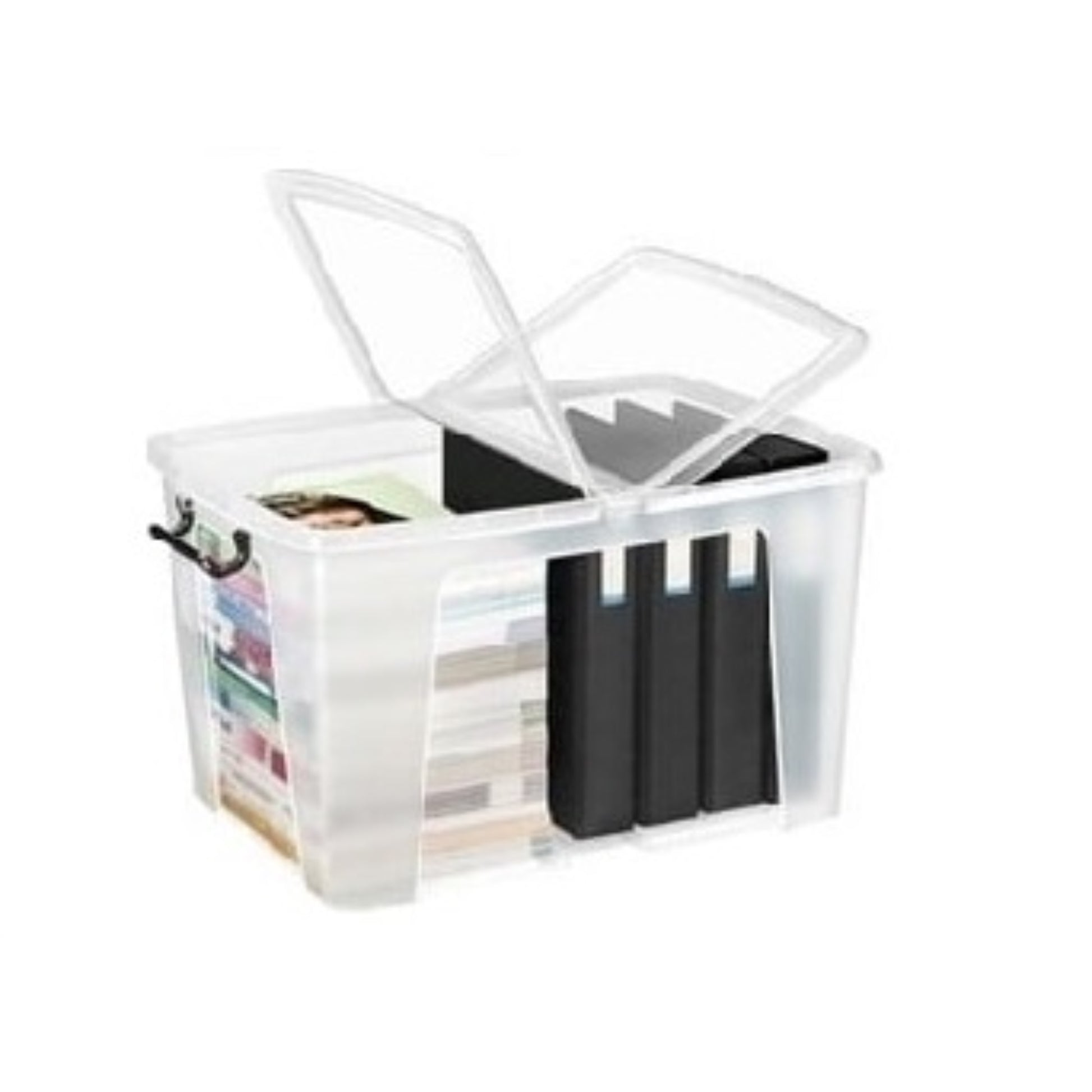  CEP  Bac plastique avec couvercle 2 ouvertures  Bac plastique avec couvercle, BOITE & BAC RANGESTOCK