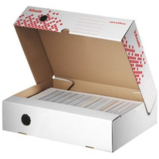  ESSELTE  Boîte d'archives avec couvercle SPEEDBOX dos: 80 mm A4+  BOITE & BAC, boite archive carton RANGESTOCK