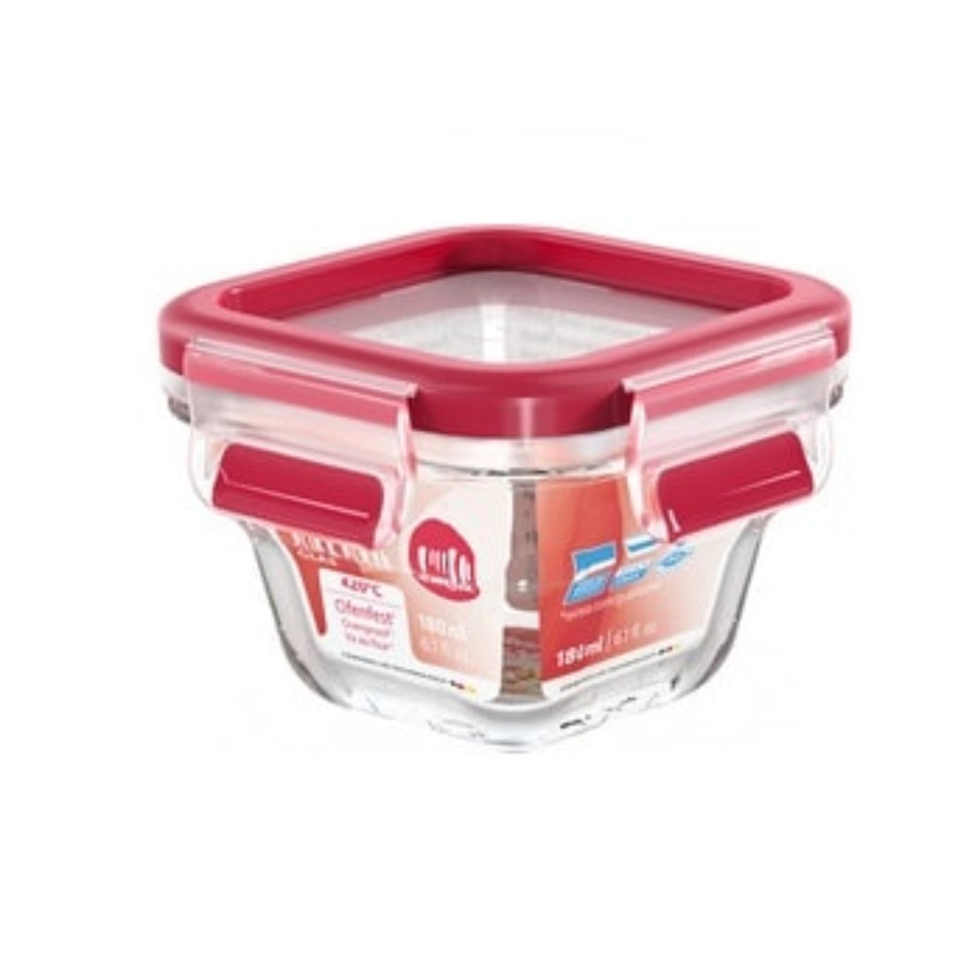  EMSA  Boite de conservation en verre carré  0,18L & 0,8L  BOITE & BAC, Boite de conservation en verre RANGESTOCK
