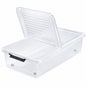  KEEEPER  Boite de rangement sous lit en plastique transparent 53L  53L, bac avec roulette, bac rangement sous lit, BOITE & BAC, boite de rangement dessous lit, boite de rangement sous lit, boite plastique, boite plastique avec roulette, boite plastique plate, boite plastique rangement sous lit RANGESTOCK