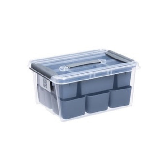  PLAST TEAM  Boite plastique 14L + 12 inserts  BOITE & BAC, Boite plastique + bac de rangement RANGESTOCK