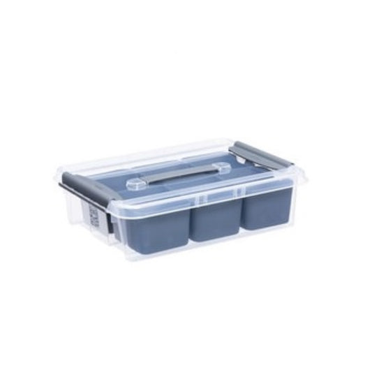  PLAST TEAM  Boite plastique 8L + 6 inserts  BOITE & BAC, Boite plastique + bac de rangement RANGESTOCK