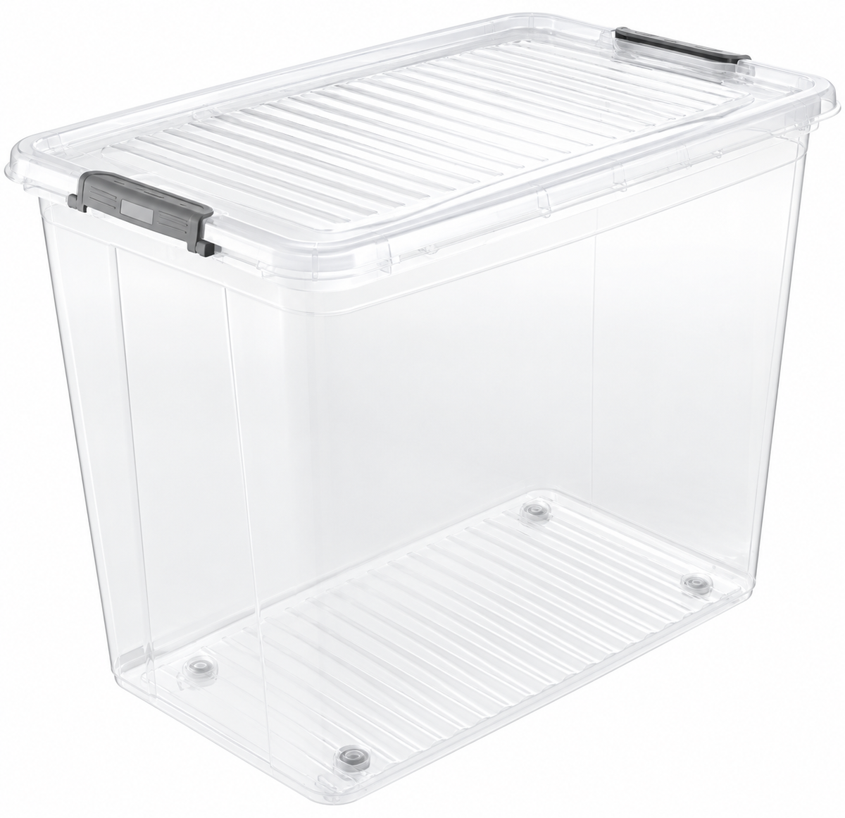  KEEEPER  Boite plastique transparent avec roulettes 74L  BOITE & BAC, boite plastique RANGESTOCK