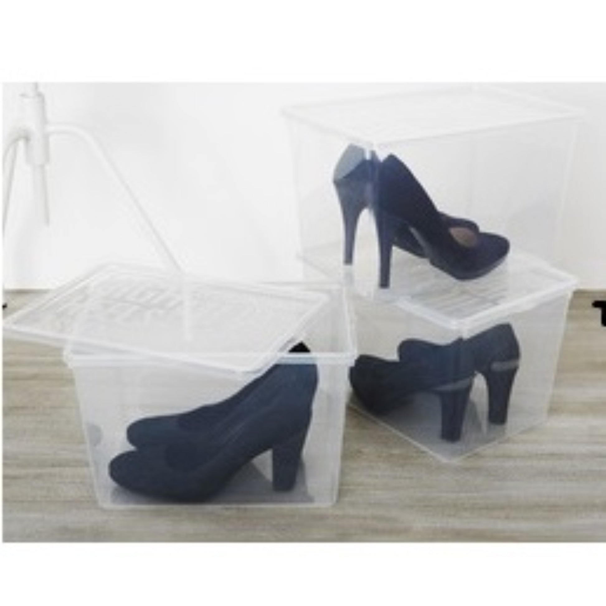  PLAST TEAM  Boite rangement chaussures en plastique transparente avec couvercle  BOITE & BAC, boite plastique RANGESTOCK