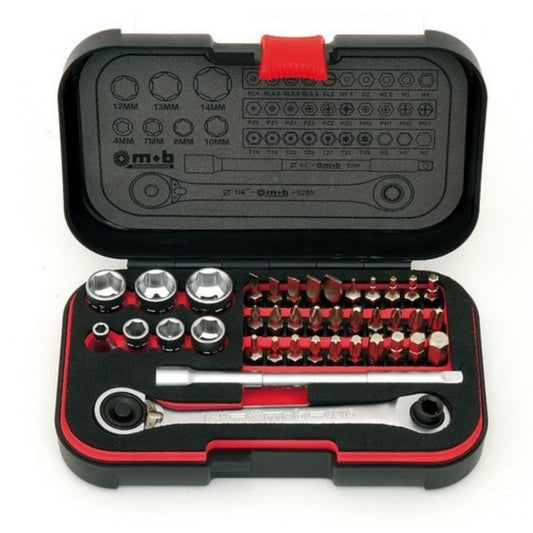  MOB OUTILLAGE  Coffret outillage cliquet/douilles -Vissage compact - 39 Pièces  composition outillage, OUTIL A MAIN RANGESTOCK