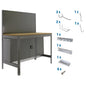  SIMON RACK  Etabli avec panneau outils et armoire  BT2 + 9 accessoires  ETABLI, Etabli atelier avec accessoires RANGESTOCK
