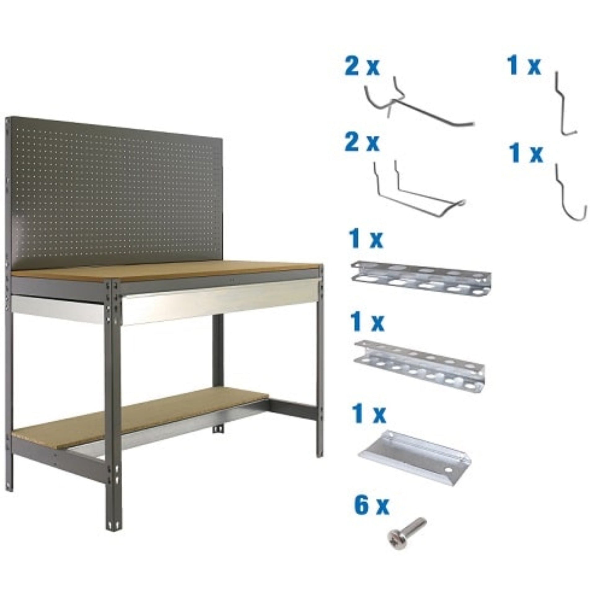  SIMON RACK  Etabli atelier avec panneau outils BT2 box + 9 accessoires  ETABLI, Etabli atelier avec accessoires RANGESTOCK